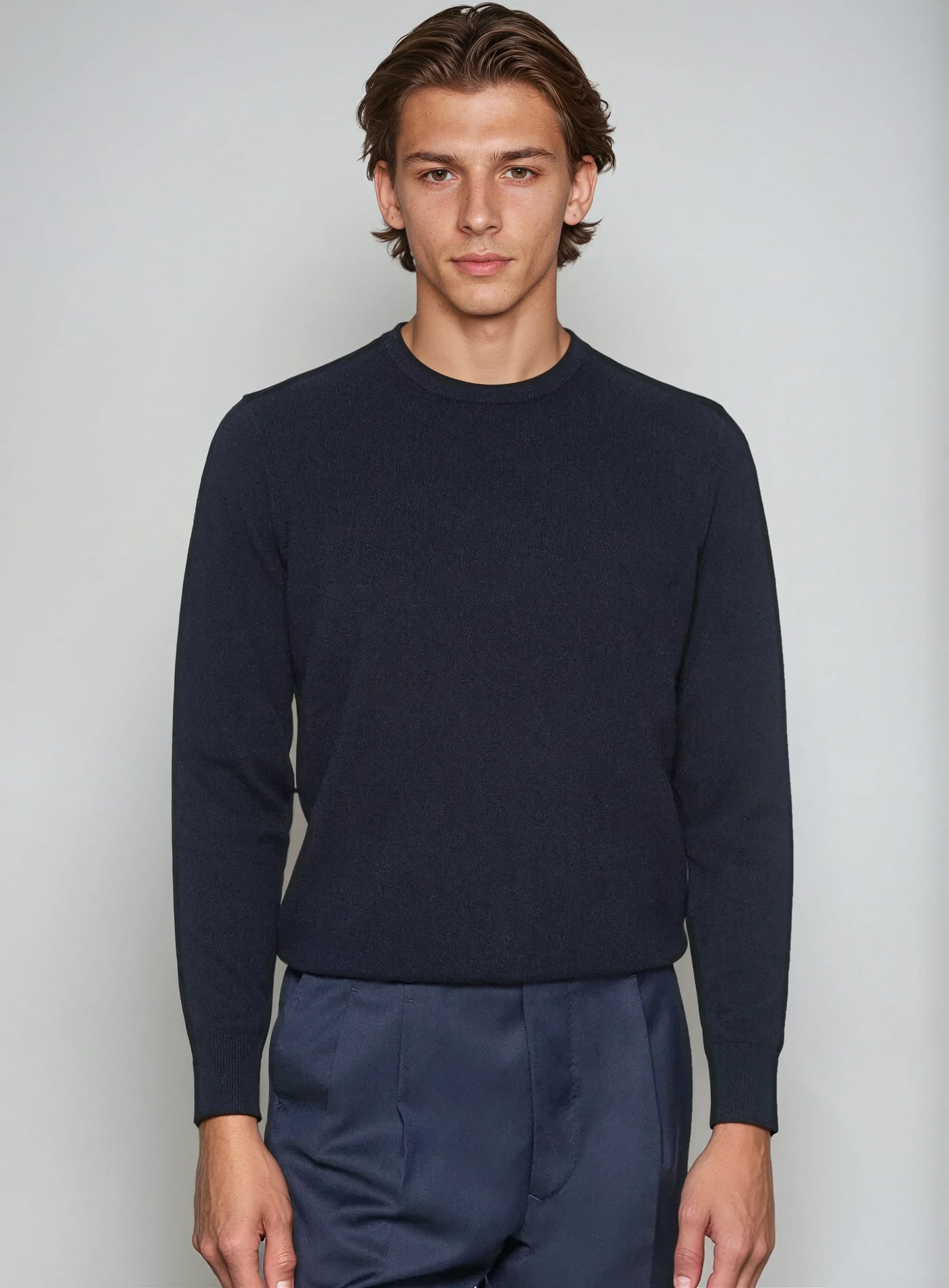 Premium Cashwool Sweater - Navy Blue - Sophie New York