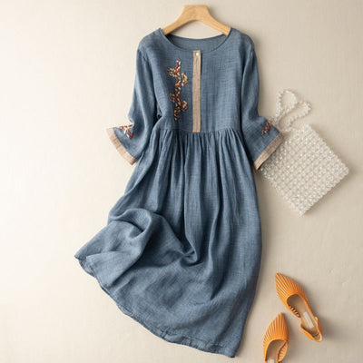 Havana Vintage Linen Dress I Linned