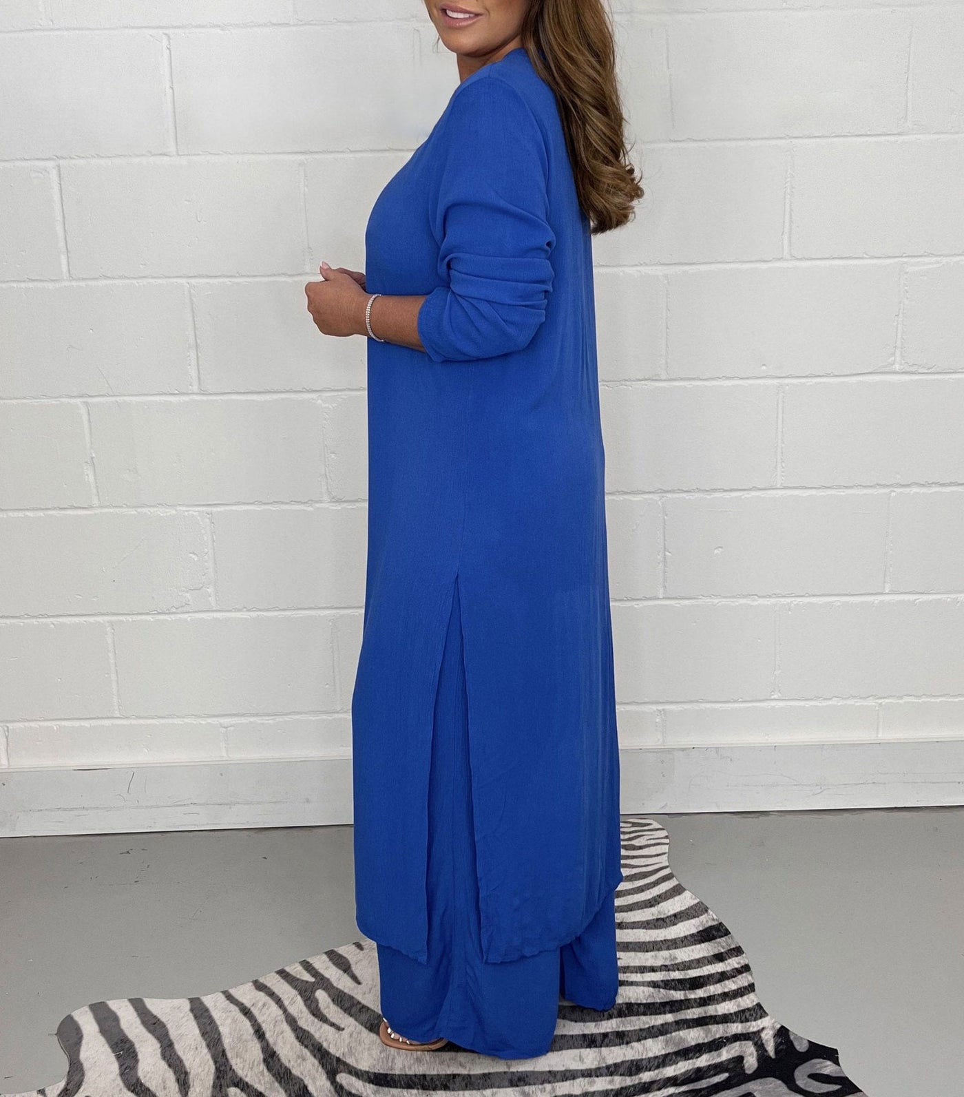 Carla™ | V-Neck Slit Casual Two-Piece Set