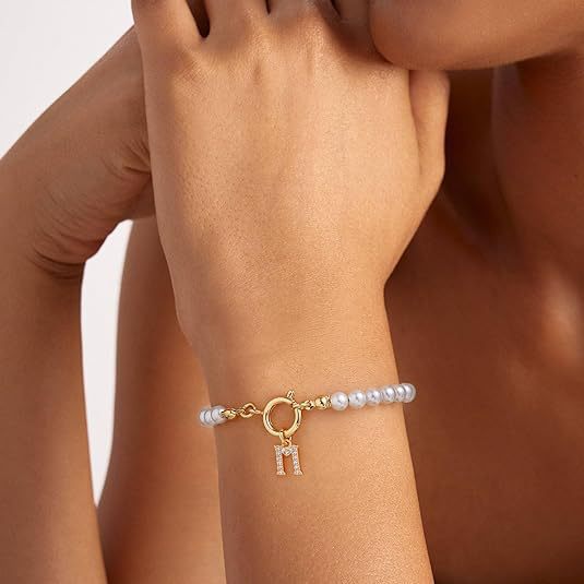Auden Letter Initial Bracelet | 14k Gold