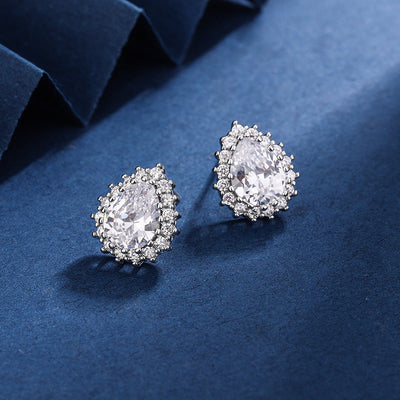 Aria Tear-Shaped White Set | 16k White Gold