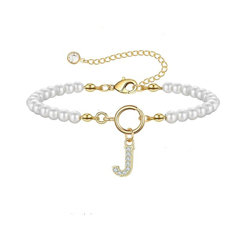 Auden Letter Initial Bracelet | 14k Gold
