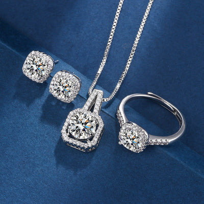 Aria Square Radiant Set | White Gold 16k