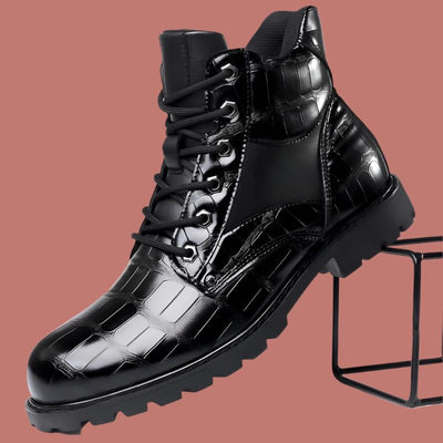 Rendell | Leather Croco Boots