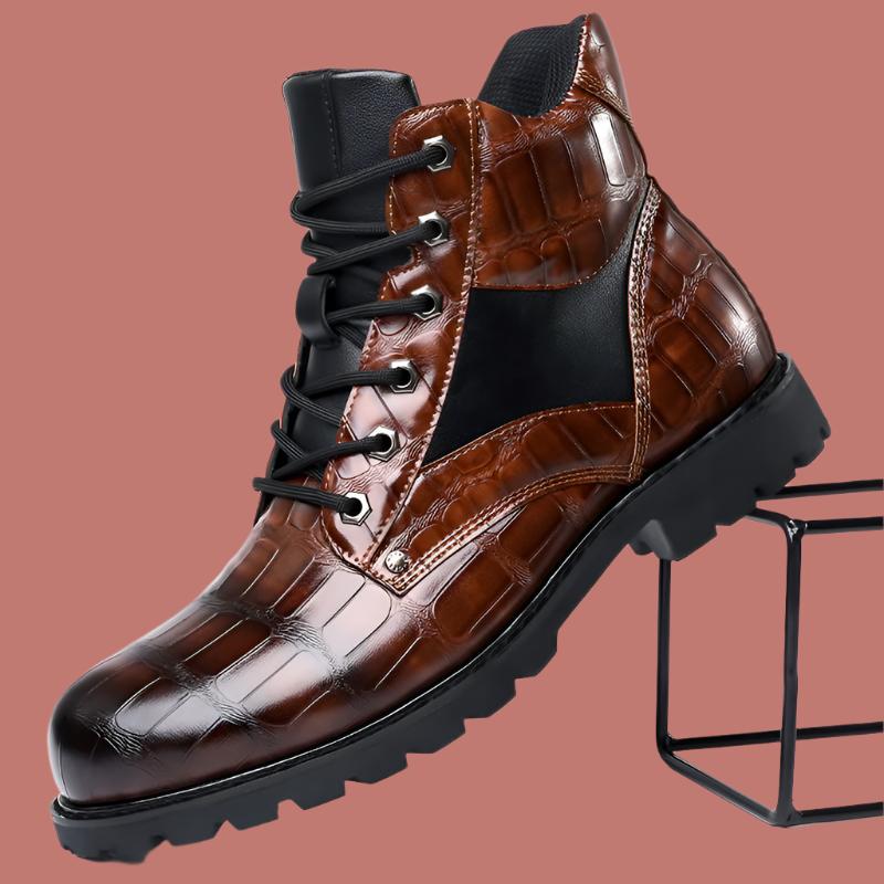 Rendell | Leather Croco Boots
