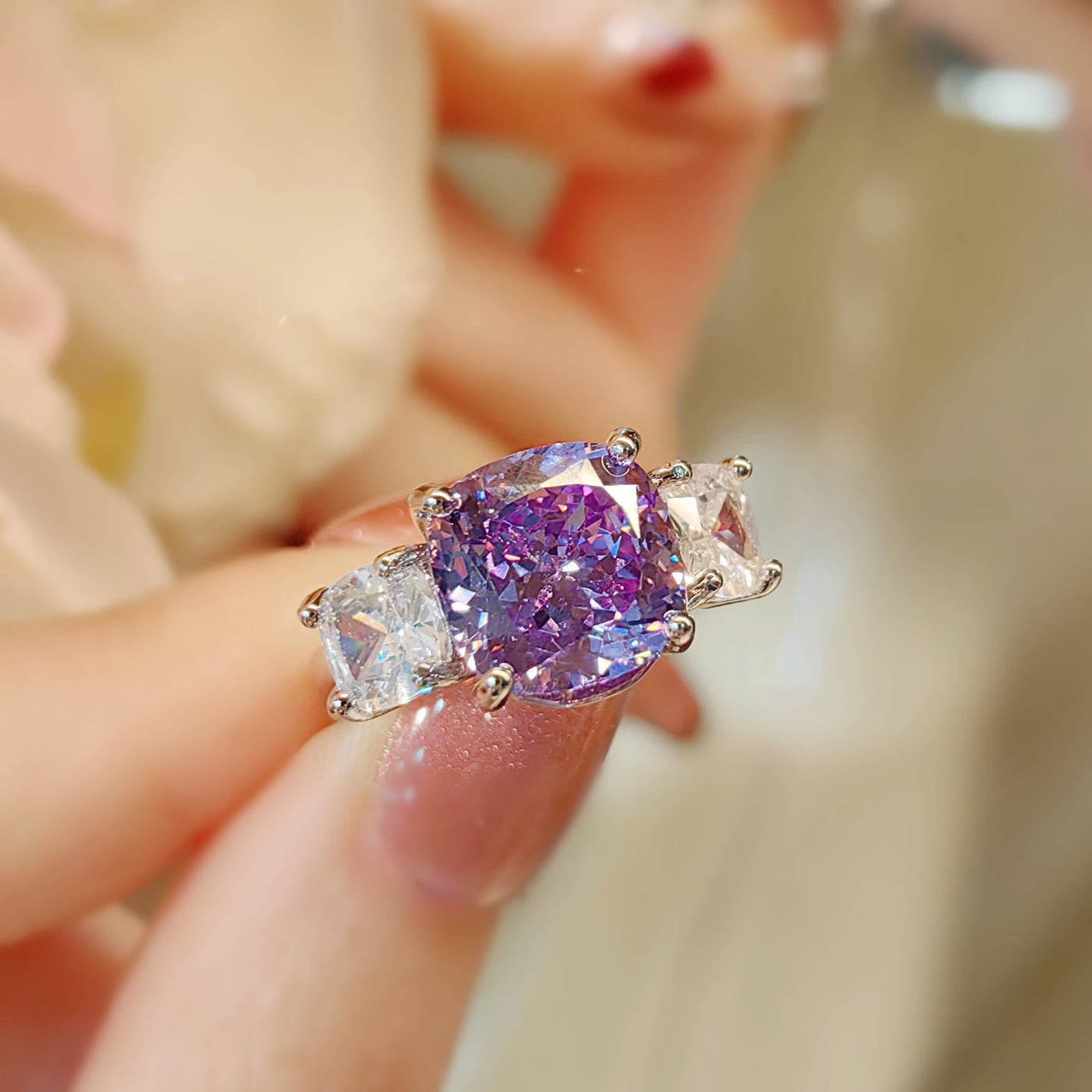 Adeline Violetta Set | 14k White Gold