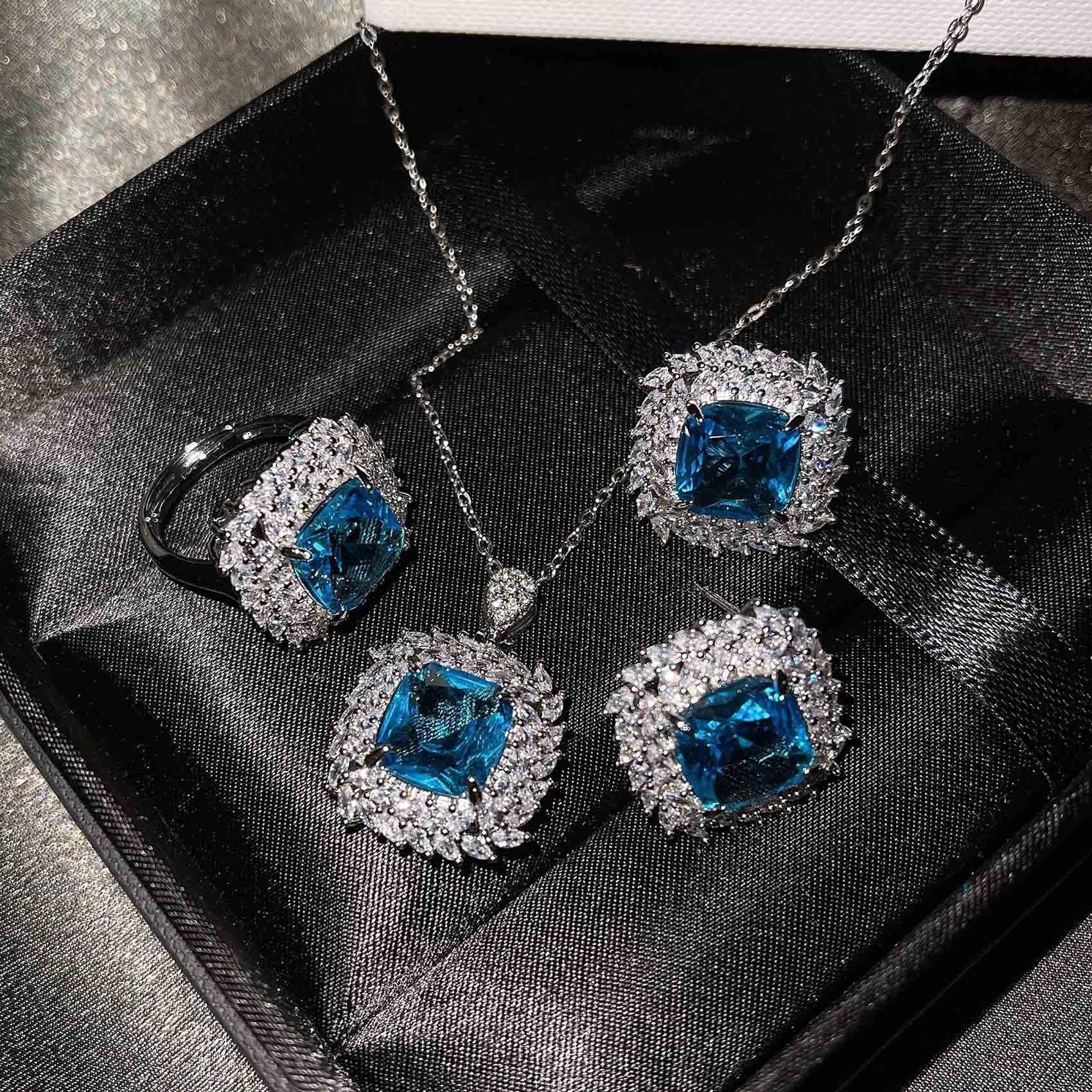 Caelith Verdane Blue Set | 16k White Gold