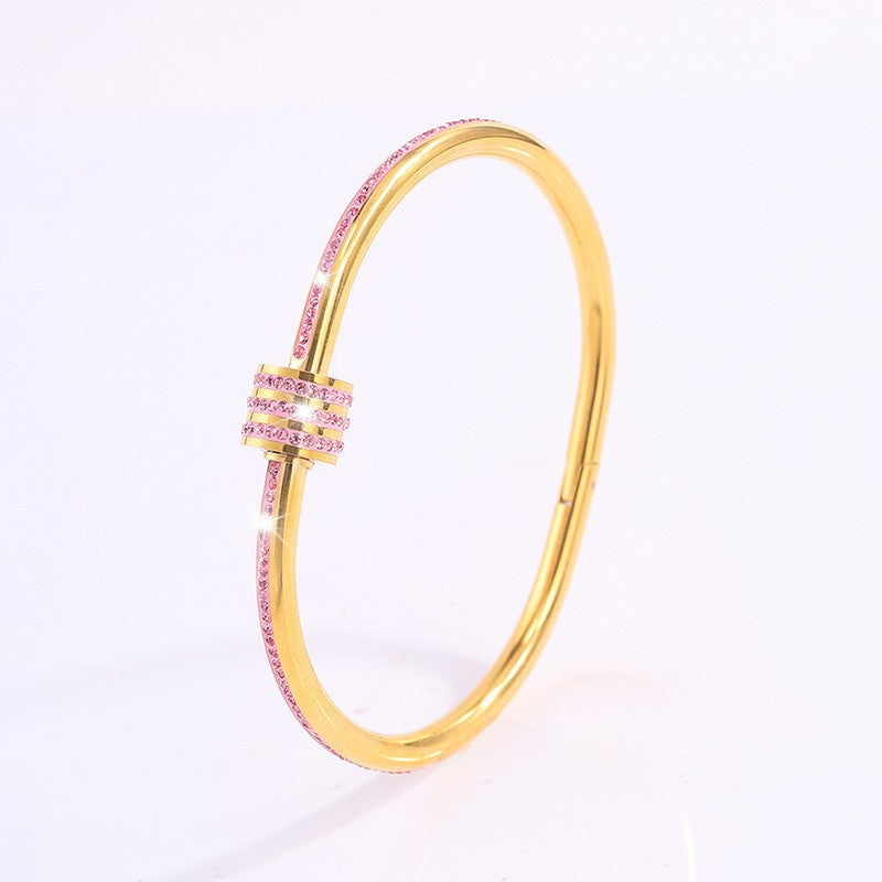 Tessandra Virelli Bracelet Pink | Gold 16k