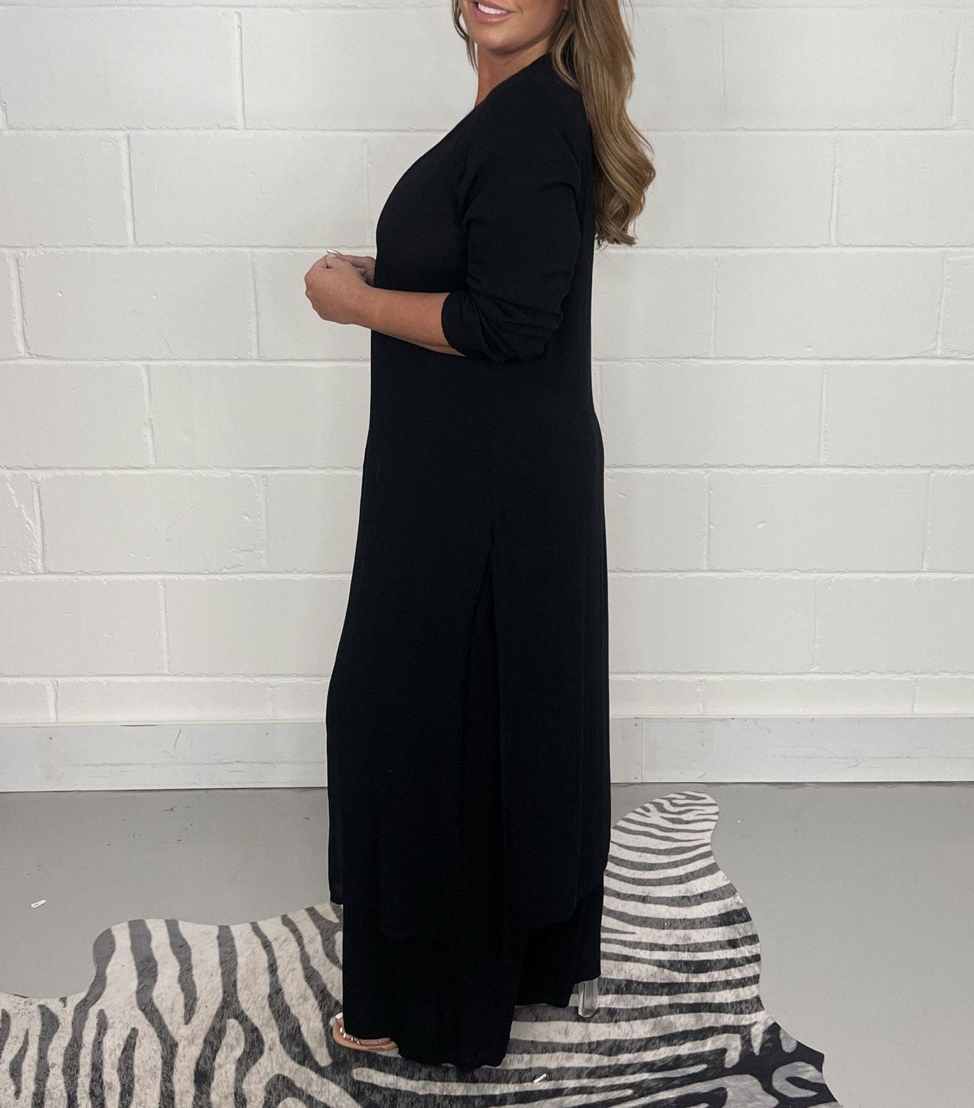 Carla™ | V-Neck Slit Casual Two-Piece Set