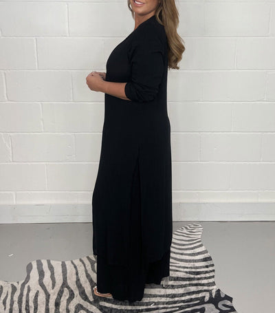 Carla™ | V-Neck Slit Casual Two-Piece Set