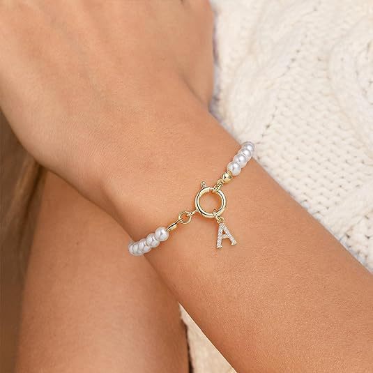 Auden Letter Charm Bracelet | 14k Gold