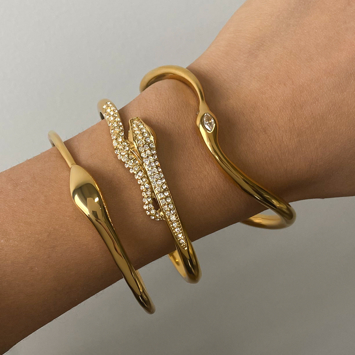Cassian Veyne Bracelet Set | 18k Gold