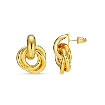 Statement intertwined earrings | 14k Gold