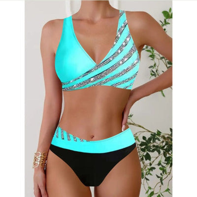 Zoë - Printed Halter Neck Swimsuit