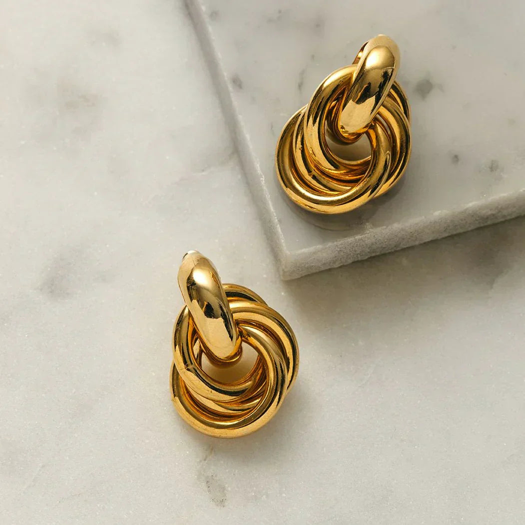 Statement intertwined earrings | 14k Gold