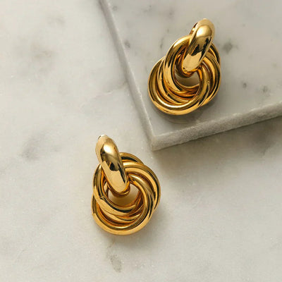 Statement intertwined earrings | 14k Gold