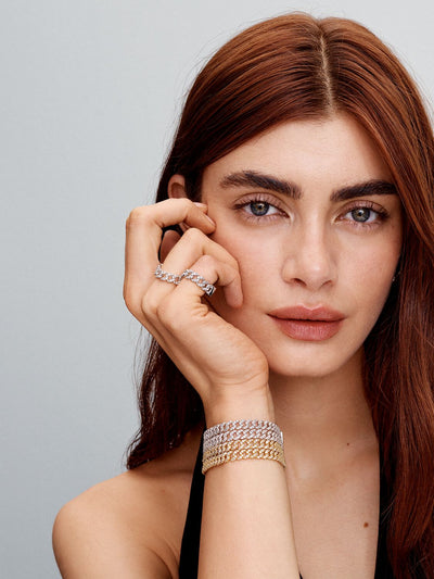 Moissanite Cuban Bracelet | 18k Gold