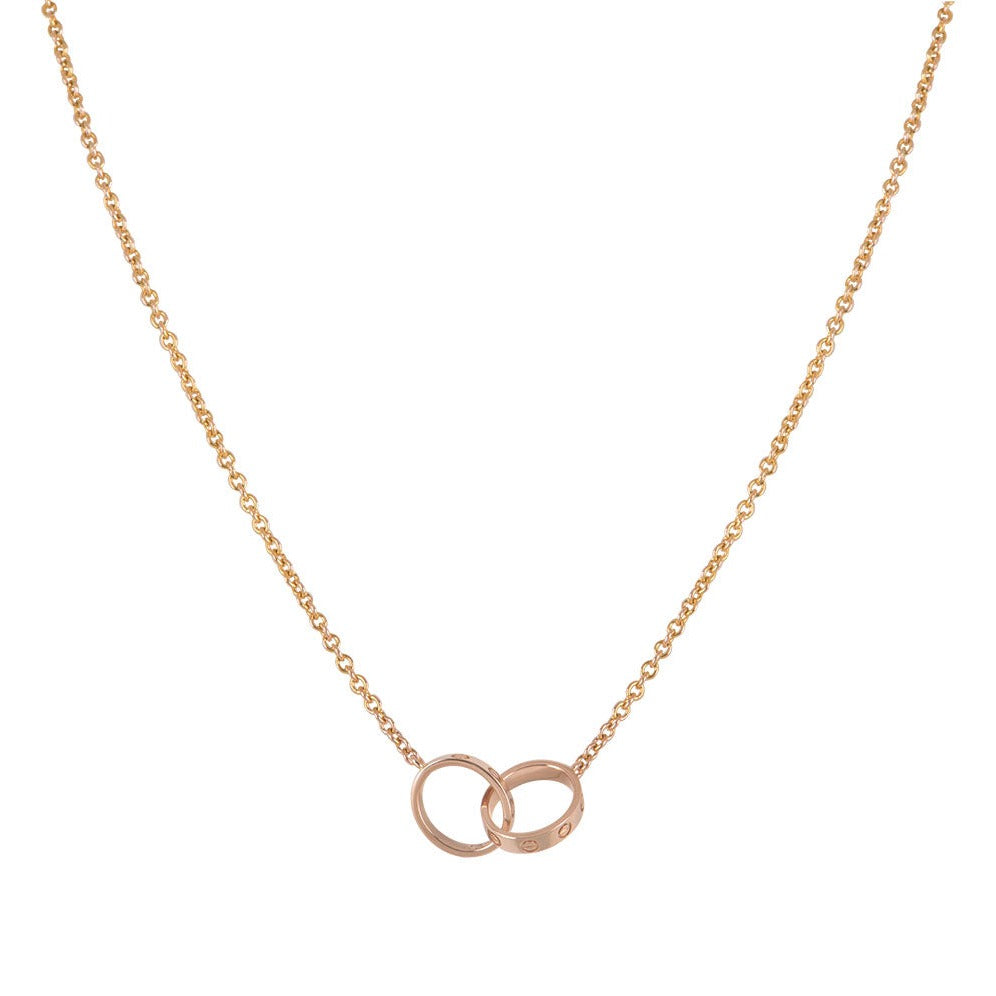 LOVE HOOP DOUBLE RING | ROSE GOLD
