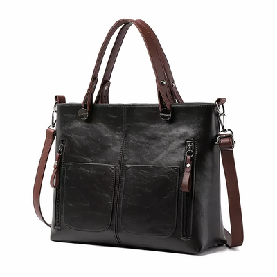 Lina™ - Vintage-inspired leather shoulder bag