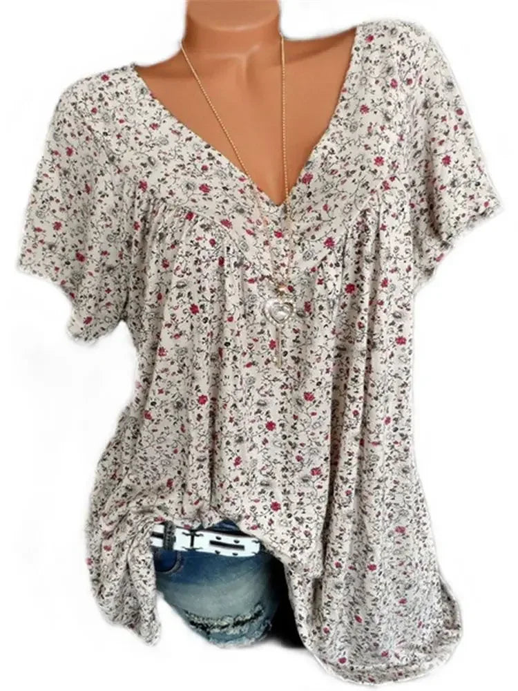Summer Blouse with Floral Print | Olsen & Olsen™
