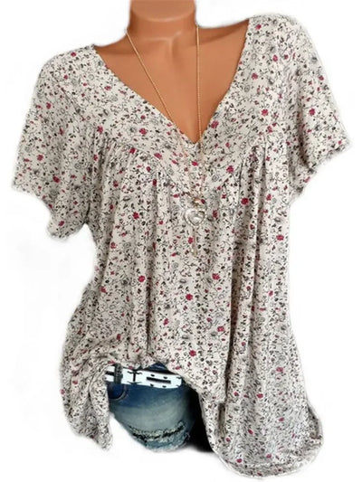 Summer Blouse with Floral Print | Olsen & Olsen™
