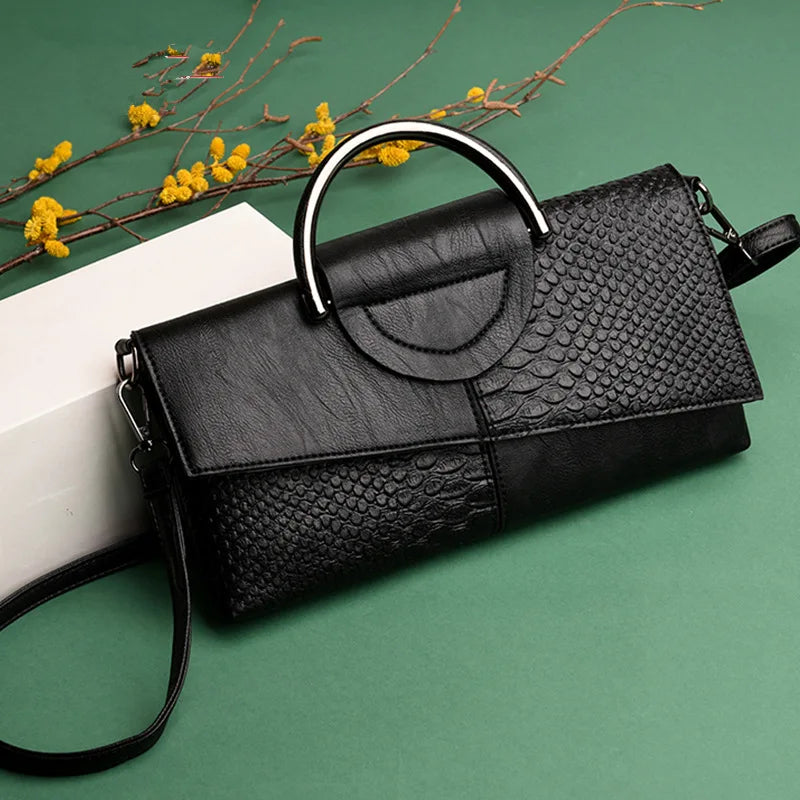 celine™ – structured black handbag in leather look