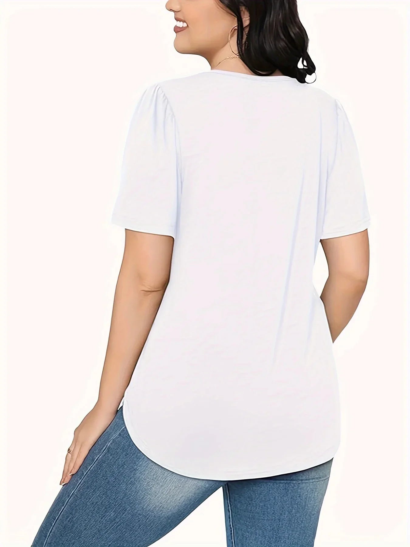 Flower Print Tunic with Puff Sleeves | Olsen & Olsen™