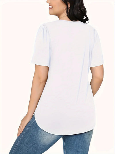 Flower Print Tunic with Puff Sleeves | Olsen & Olsen™