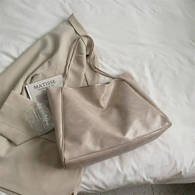 lisa™ – spacious brown tote bag in leather look