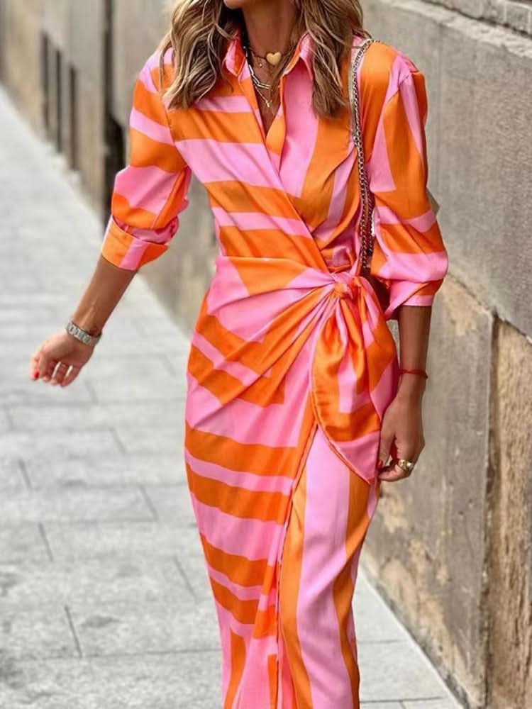 Rosea Wrap Dress with Print