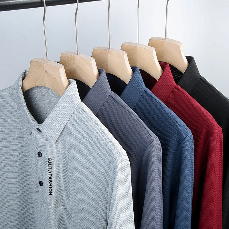 Prestigio™ Waffle Long Sleeve Polo