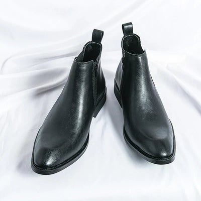 Daniel™ - Leather Chelsea boots with zipper