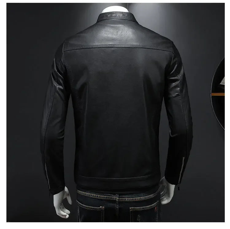 Filipe™ Structure – Leather Jacket with Defined Collar and Clean Lines