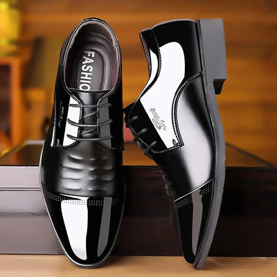 OLIVER™ | POLISHED PATENT LEATHER OXFORD SHOES FOR MEN