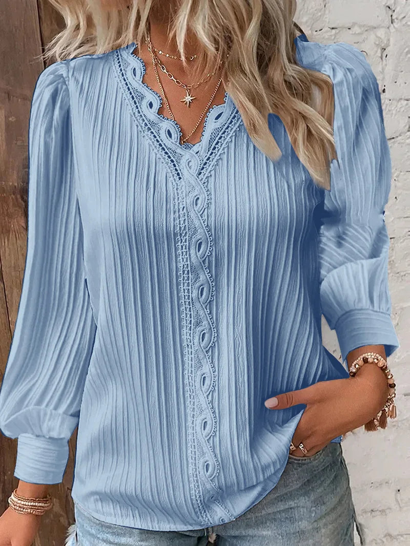 Pleated Summer Blouse with Buttons | Olsen & Olsen™