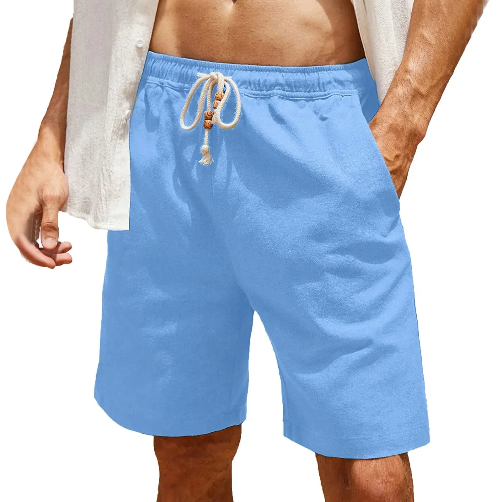 BEACHSIDE URBAN RELAXED LINEN SHORTS