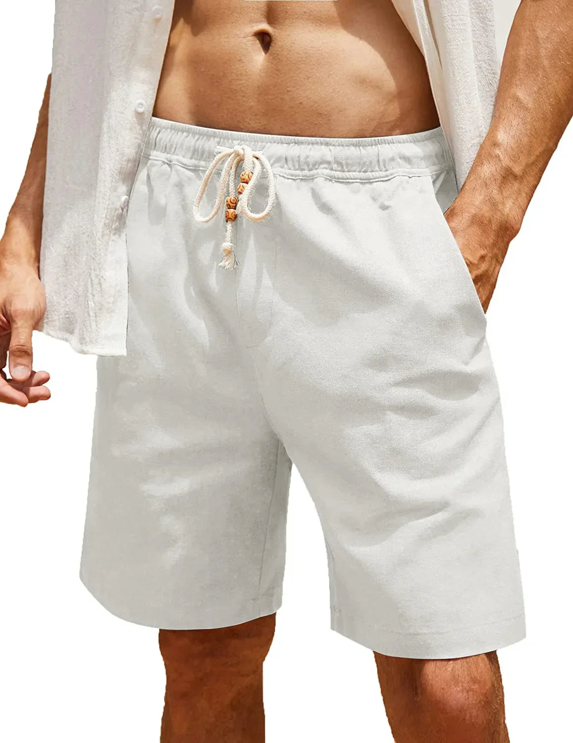 BEACHSIDE URBAN RELAXED LINEN SHORTS