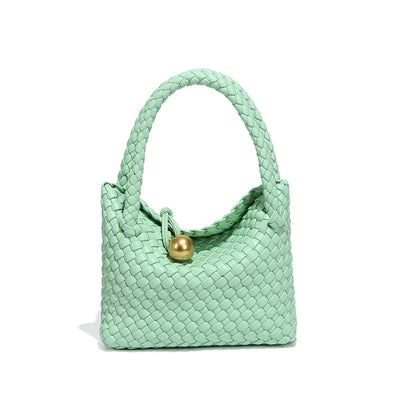 ASTRID™ | ELEGANT WOVEN LEATHER BAG WITH GOLD DETAIL