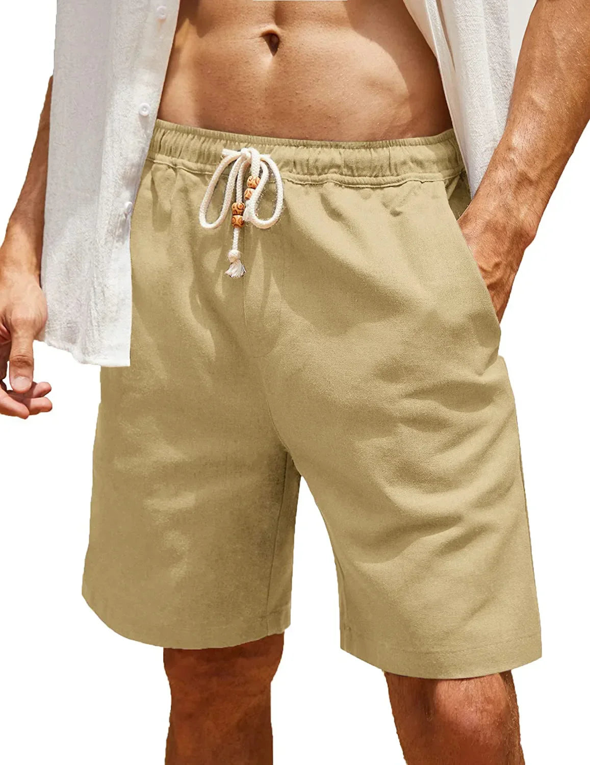 BEACHSIDE URBAN RELAXED LINEN SHORTS