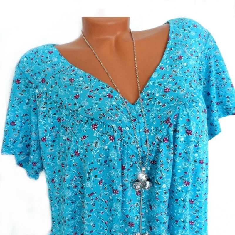 Summer Blouse with Floral Print | Olsen & Olsen™