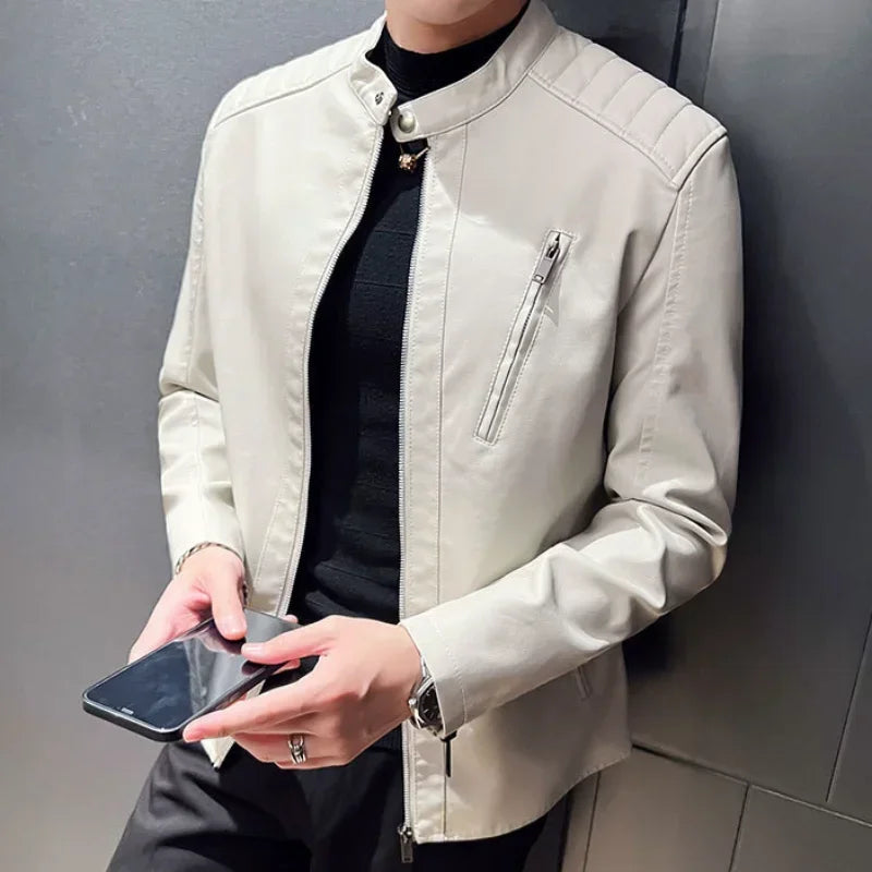 Mads™ Rebel – Black Biker Jacket in Matte Leather Look