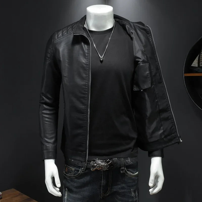 Filipe™ Structure – Leather Jacket with Defined Collar and Clean Lines