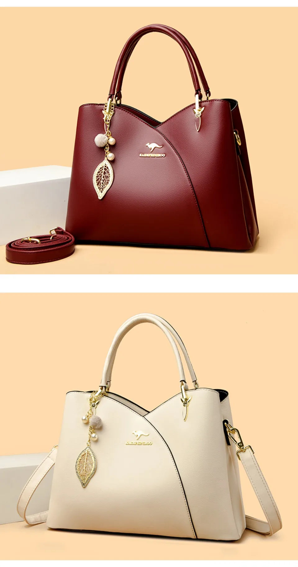 felina™ – black shoulder bag with elegant pendants