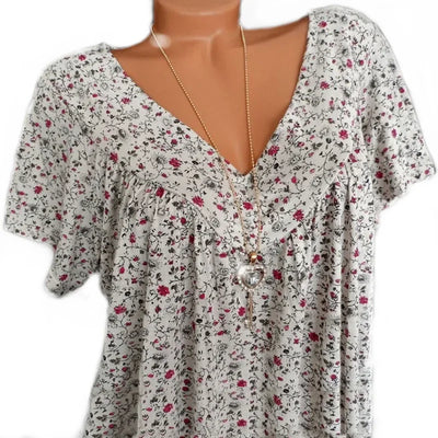 Summer Blouse with Floral Print | Olsen & Olsen™