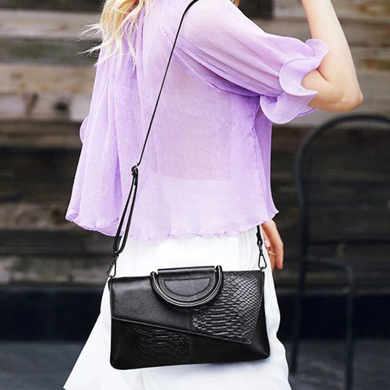 celine™ – structured black handbag in leather look