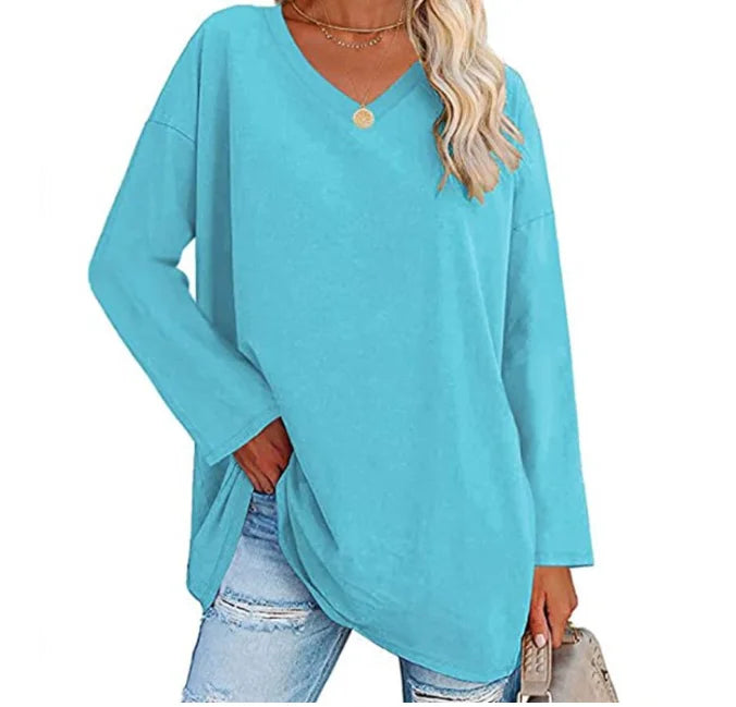 Oversized V-Neck Long Sleeve Sweater | Olsen & Olsen™