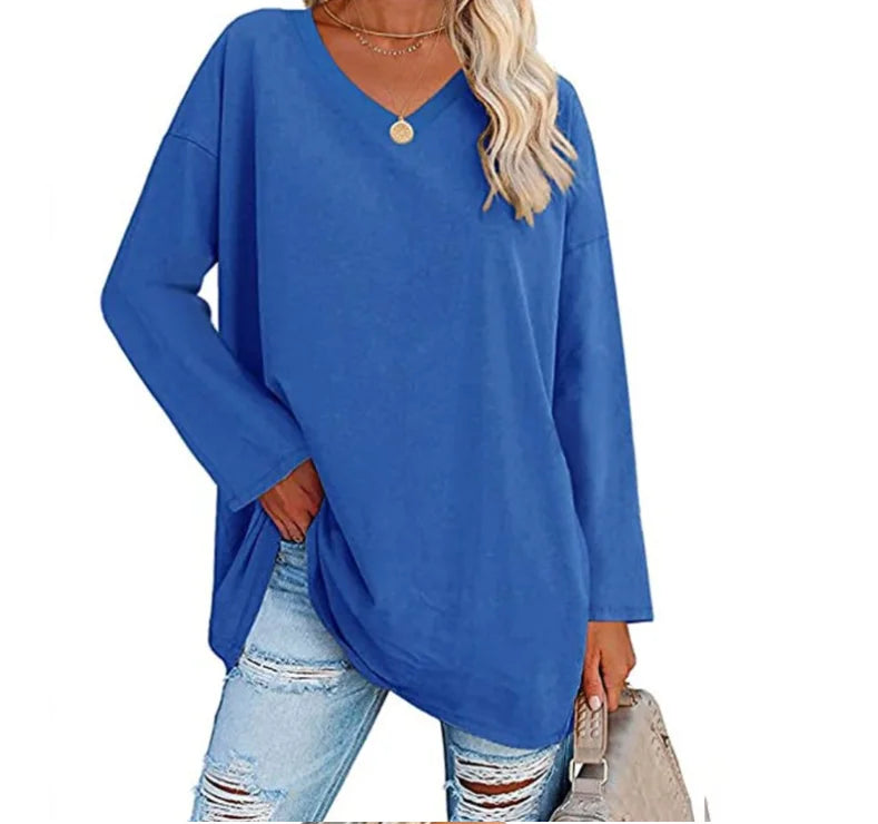 Oversized V-Neck Long Sleeve Sweater | Olsen & Olsen™