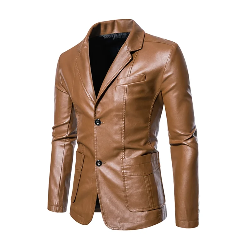 Rasmus™ Urban – Slim-fit blazer in faux leather (multiple colors)
