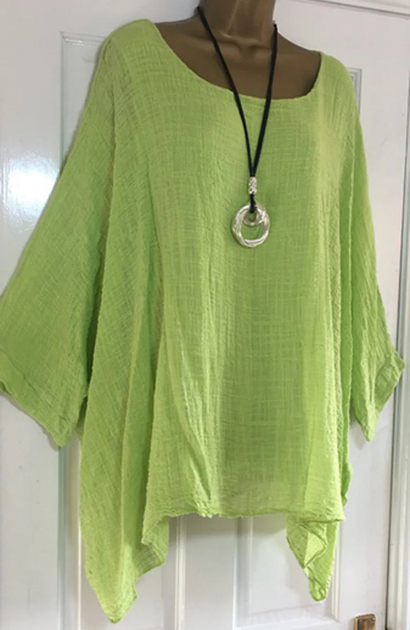 Oversized Bohemian Blouse with Batwing Sleeves | Olsen & Olsen™