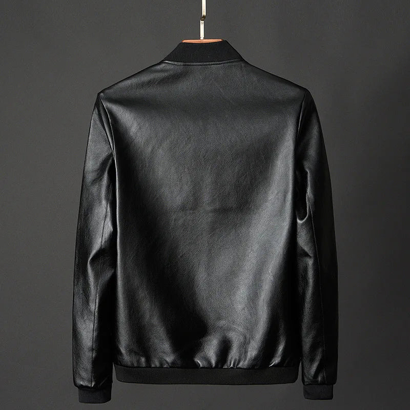 Emil™ Classic – Minimalist Leather Jacket with Smooth Finish